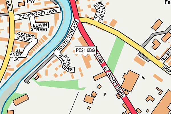 PE21 6BG map - OS OpenMap – Local (Ordnance Survey) PE21 6BG map - OS OpenMap – Local (Ordnance Survey)