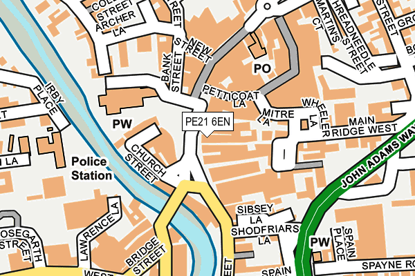 PE21 6EN map - OS OpenMap – Local (Ordnance Survey) PE21 6EN map - OS OpenMap – Local (Ordnance Survey)