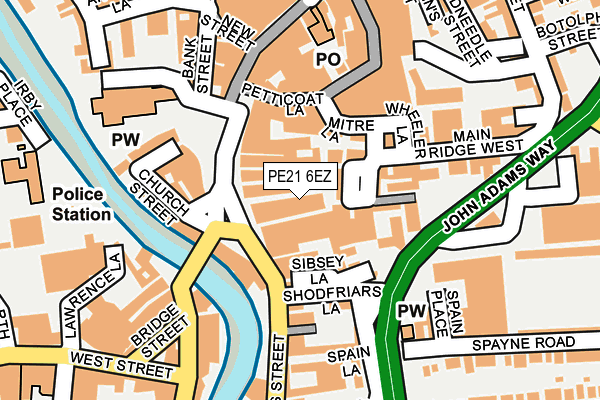 PE21 6EZ map - OS OpenMap – Local (Ordnance Survey) PE21 6EZ map - OS OpenMap – Local (Ordnance Survey)