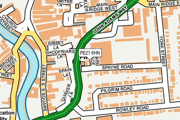 PE21 6HN map - OS OpenMap – Local (Ordnance Survey) PE21 6HN map - OS OpenMap – Local (Ordnance Survey)