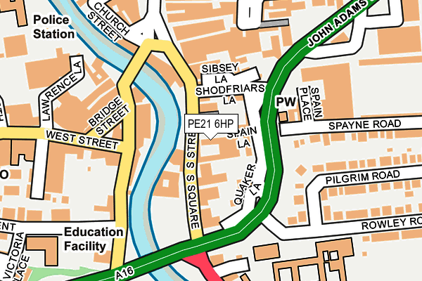 PE21 6HP map - OS OpenMap – Local (Ordnance Survey) PE21 6HP map - OS OpenMap – Local (Ordnance Survey)