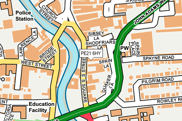 PE21 6HY map - OS OpenMap – Local (Ordnance Survey) PE21 6HY map - OS OpenMap – Local (Ordnance Survey)