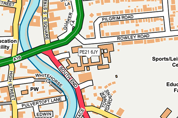 PE21 6JY map - OS OpenMap – Local (Ordnance Survey) PE21 6JY map - OS OpenMap – Local (Ordnance Survey)