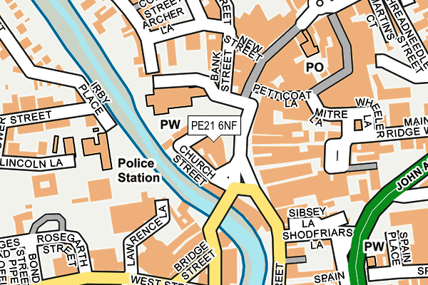 PE21 6NF map - OS OpenMap – Local (Ordnance Survey) PE21 6NF map - OS OpenMap – Local (Ordnance Survey)