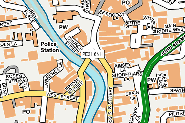 PE21 6NH map - OS OpenMap – Local (Ordnance Survey) PE21 6NH map - OS OpenMap – Local (Ordnance Survey)