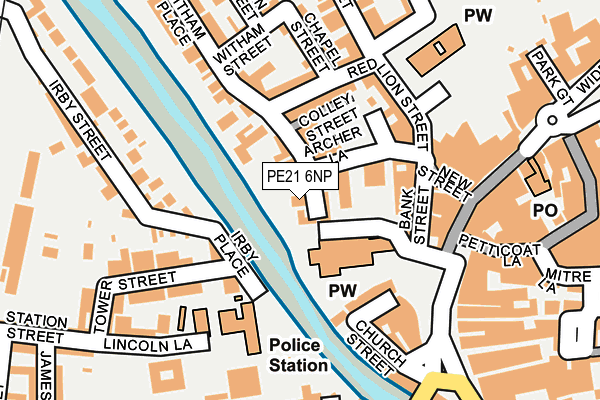 PE21 6NP map - OS OpenMap – Local (Ordnance Survey) PE21 6NP map - OS OpenMap – Local (Ordnance Survey)