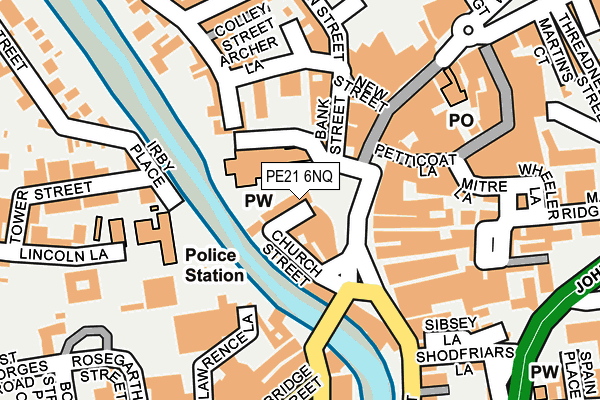 PE21 6NQ map - OS OpenMap – Local (Ordnance Survey) PE21 6NQ map - OS OpenMap – Local (Ordnance Survey)