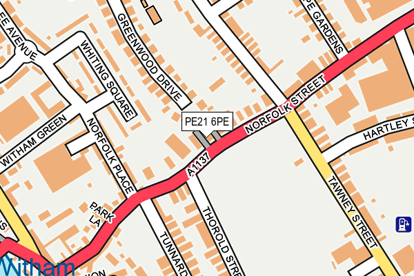 PE21 6PE map - OS OpenMap – Local (Ordnance Survey) PE21 6PE map - OS OpenMap – Local (Ordnance Survey)