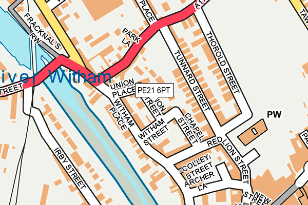 PE21 6PT map - OS OpenMap – Local (Ordnance Survey) PE21 6PT map - OS OpenMap – Local (Ordnance Survey)