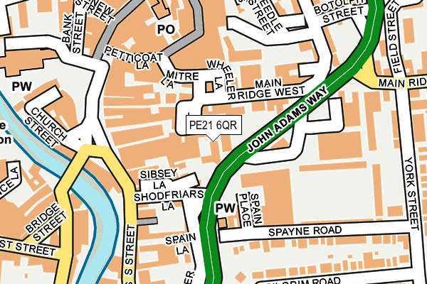 PE21 6QR map - OS OpenMap – Local (Ordnance Survey) PE21 6QR map - OS OpenMap – Local (Ordnance Survey)