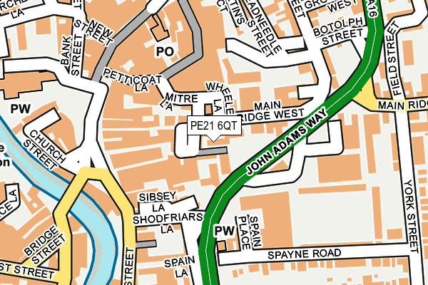 PE21 6QT map - OS OpenMap – Local (Ordnance Survey) PE21 6QT map - OS OpenMap – Local (Ordnance Survey)
