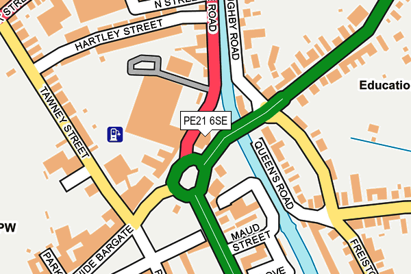 PE21 6SE map - OS OpenMap – Local (Ordnance Survey) PE21 6SE map - OS OpenMap – Local (Ordnance Survey)