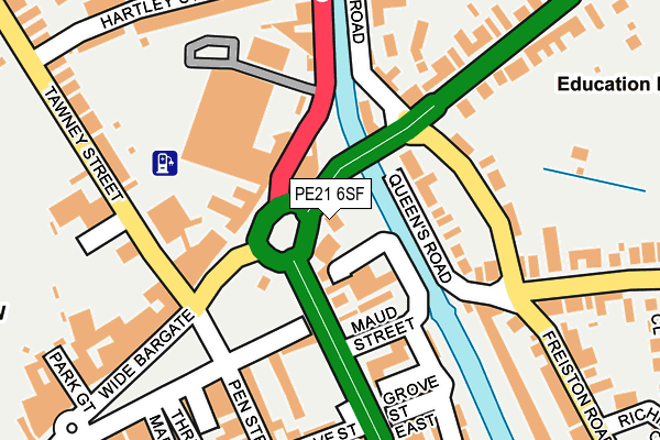 PE21 6SF map - OS OpenMap – Local (Ordnance Survey) PE21 6SF map - OS OpenMap – Local (Ordnance Survey)