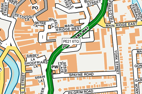 PE21 6TQ map - OS OpenMap – Local (Ordnance Survey) PE21 6TQ map - OS OpenMap – Local (Ordnance Survey)
