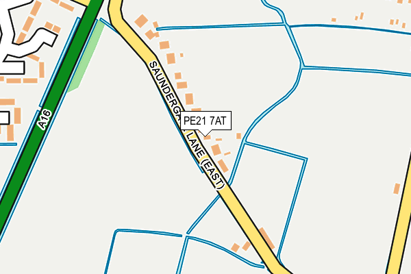 PE21 7AT map - OS OpenMap – Local (Ordnance Survey) PE21 7AT map - OS OpenMap – Local (Ordnance Survey)