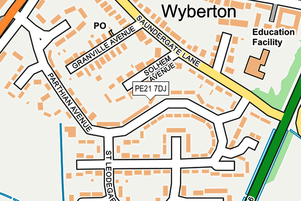 PE21 7DJ map - OS OpenMap – Local (Ordnance Survey) PE21 7DJ map - OS OpenMap – Local (Ordnance Survey)