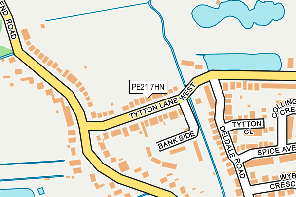 PE21 7HN map - OS OpenMap – Local (Ordnance Survey) PE21 7HN map - OS OpenMap – Local (Ordnance Survey)
