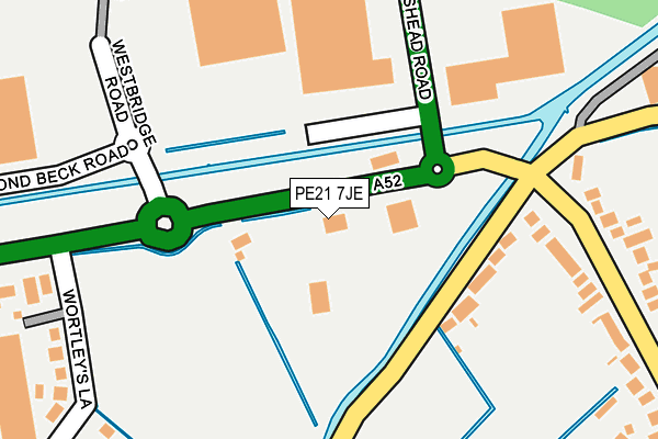 PE21 7JE map - OS OpenMap – Local (Ordnance Survey) PE21 7JE map - OS OpenMap – Local (Ordnance Survey)