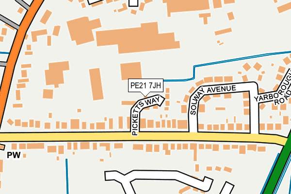 PE21 7JH map - OS OpenMap – Local (Ordnance Survey) PE21 7JH map - OS OpenMap – Local (Ordnance Survey)