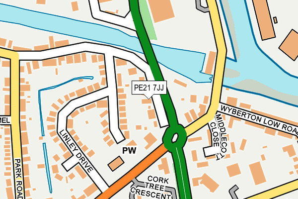PE21 7JJ map - OS OpenMap – Local (Ordnance Survey) PE21 7JJ map - OS OpenMap – Local (Ordnance Survey)