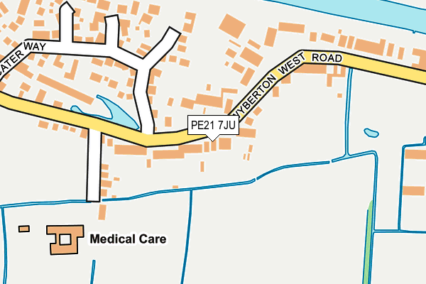 PE21 7JU map - OS OpenMap – Local (Ordnance Survey) PE21 7JU map - OS OpenMap – Local (Ordnance Survey)
