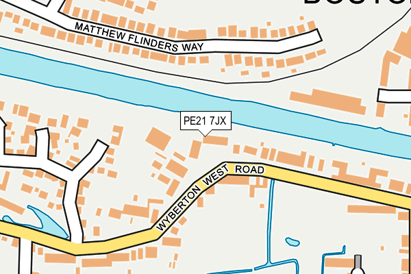 PE21 7JX map - OS OpenMap – Local (Ordnance Survey) PE21 7JX map - OS OpenMap – Local (Ordnance Survey)