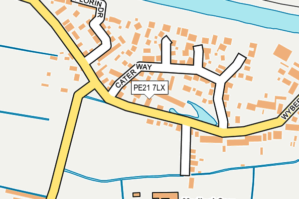PE21 7LX map - OS OpenMap – Local (Ordnance Survey) PE21 7LX map - OS OpenMap – Local (Ordnance Survey)