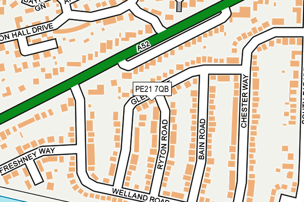 PE21 7QB map - OS OpenMap – Local (Ordnance Survey) PE21 7QB map - OS OpenMap – Local (Ordnance Survey)