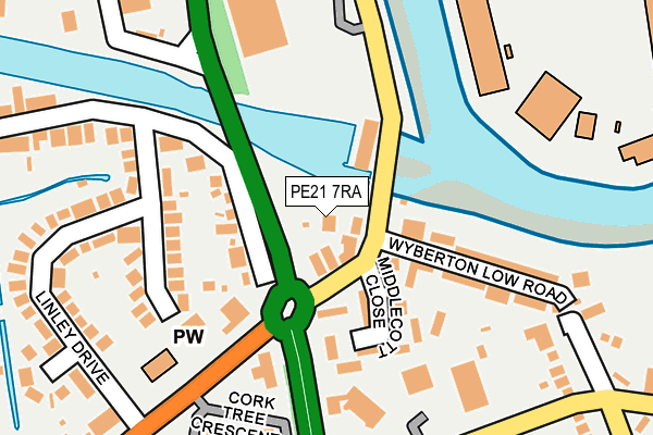 PE21 7RA map - OS OpenMap – Local (Ordnance Survey) PE21 7RA map - OS OpenMap – Local (Ordnance Survey)