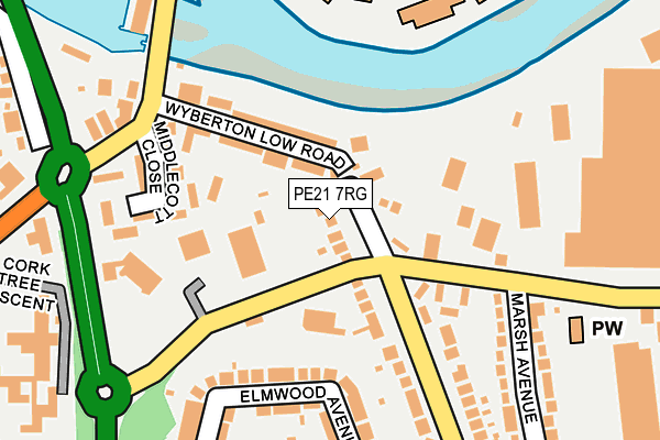 PE21 7RG map - OS OpenMap – Local (Ordnance Survey) PE21 7RG map - OS OpenMap – Local (Ordnance Survey)
