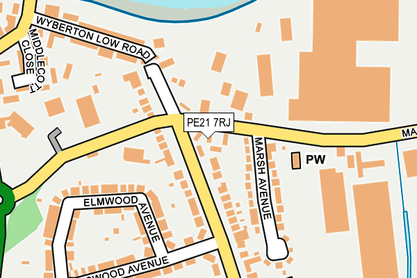 PE21 7RJ map - OS OpenMap – Local (Ordnance Survey) PE21 7RJ map - OS OpenMap – Local (Ordnance Survey)