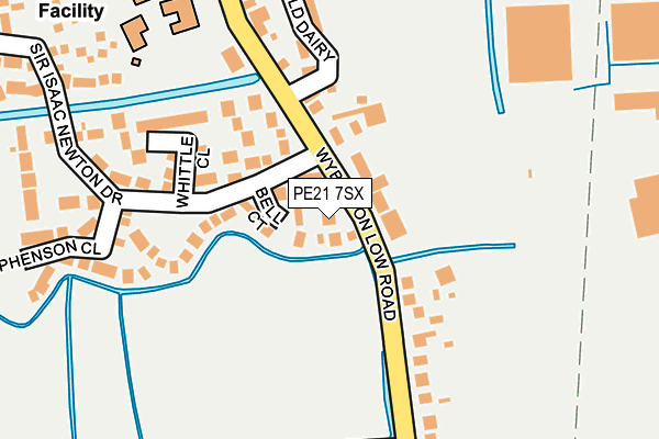 PE21 7SX map - OS OpenMap – Local (Ordnance Survey) PE21 7SX map - OS OpenMap – Local (Ordnance Survey)