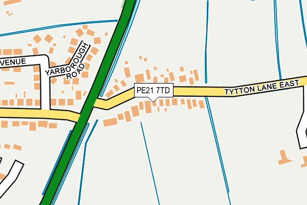 PE21 7TD map - OS OpenMap – Local (Ordnance Survey) PE21 7TD map - OS OpenMap – Local (Ordnance Survey)