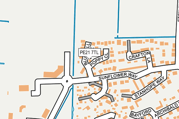 PE21 7TL map - OS OpenMap – Local (Ordnance Survey) PE21 7TL map - OS OpenMap – Local (Ordnance Survey)