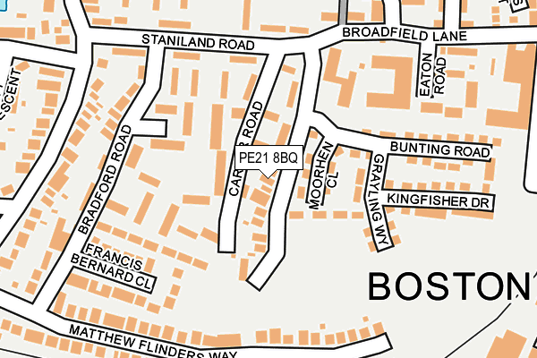 PE21 8BQ map - OS OpenMap – Local (Ordnance Survey) PE21 8BQ map - OS OpenMap – Local (Ordnance Survey)