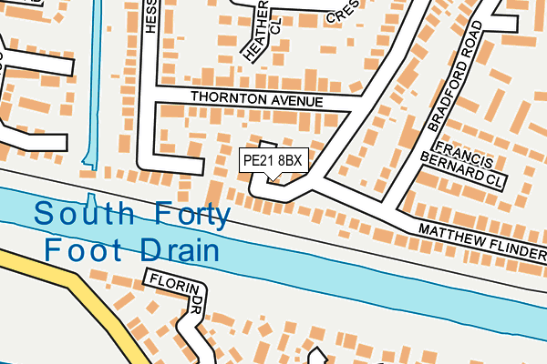 PE21 8BX map - OS OpenMap – Local (Ordnance Survey) PE21 8BX map - OS OpenMap – Local (Ordnance Survey)
