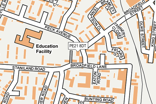 PE21 8DT map - OS OpenMap – Local (Ordnance Survey) PE21 8DT map - OS OpenMap – Local (Ordnance Survey)