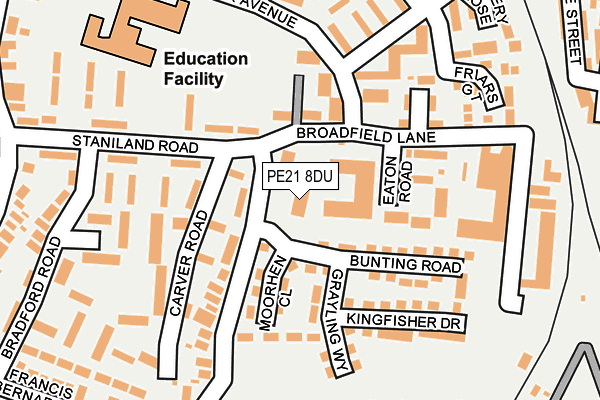 PE21 8DU map - OS OpenMap – Local (Ordnance Survey) PE21 8DU map - OS OpenMap – Local (Ordnance Survey)