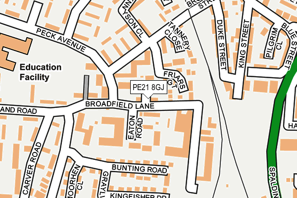 PE21 8GJ map - OS OpenMap – Local (Ordnance Survey) PE21 8GJ map - OS OpenMap – Local (Ordnance Survey)