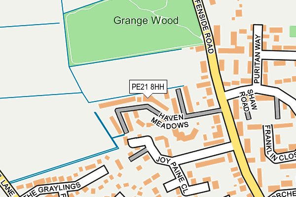 PE21 8HH map - OS OpenMap – Local (Ordnance Survey) PE21 8HH map - OS OpenMap – Local (Ordnance Survey)