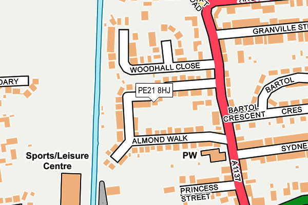 PE21 8HJ map - OS OpenMap – Local (Ordnance Survey) PE21 8HJ map - OS OpenMap – Local (Ordnance Survey)