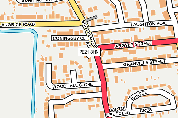 PE21 8HN map - OS OpenMap – Local (Ordnance Survey) PE21 8HN map - OS OpenMap – Local (Ordnance Survey)