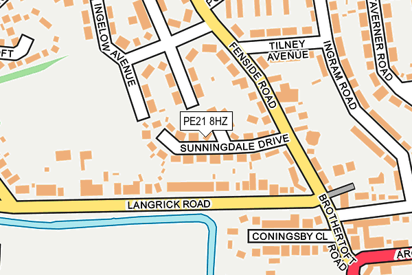PE21 8HZ map - OS OpenMap – Local (Ordnance Survey) PE21 8HZ map - OS OpenMap – Local (Ordnance Survey)