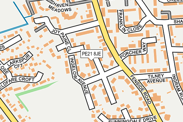 PE21 8JE map - OS OpenMap – Local (Ordnance Survey) PE21 8JE map - OS OpenMap – Local (Ordnance Survey)