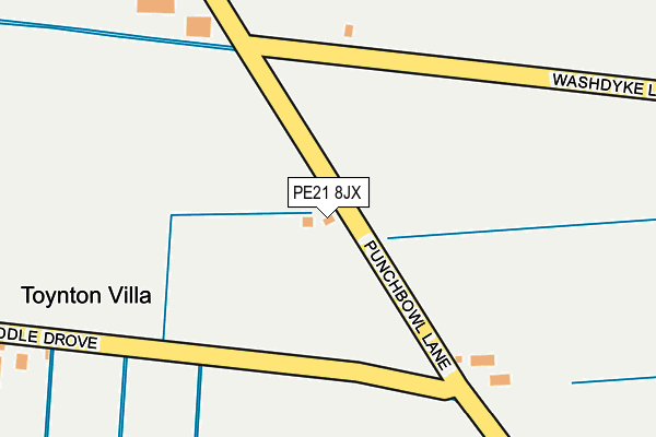 PE21 8JX map - OS OpenMap – Local (Ordnance Survey) PE21 8JX map - OS OpenMap – Local (Ordnance Survey)