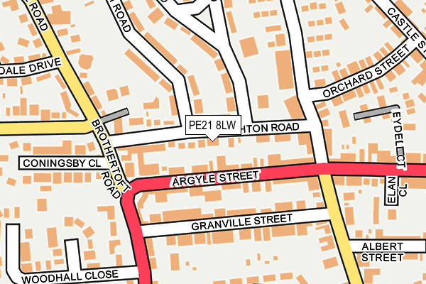 PE21 8LW map - OS OpenMap – Local (Ordnance Survey) PE21 8LW map - OS OpenMap – Local (Ordnance Survey)