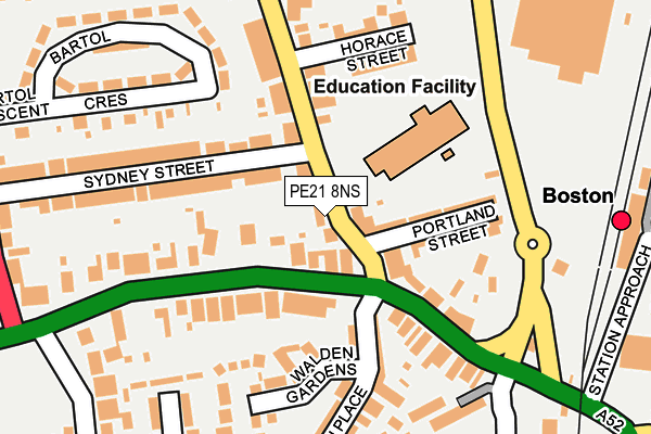 PE21 8NS map - OS OpenMap – Local (Ordnance Survey) PE21 8NS map - OS OpenMap – Local (Ordnance Survey)