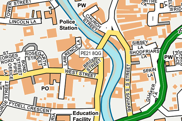 PE21 8QG map - OS OpenMap – Local (Ordnance Survey) PE21 8QG map - OS OpenMap – Local (Ordnance Survey)
