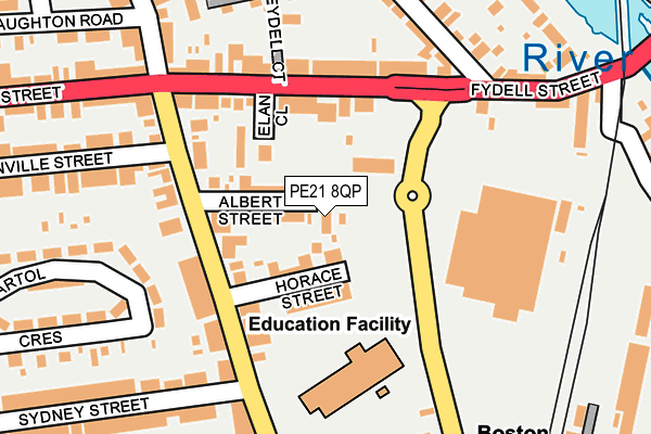 PE21 8QP map - OS OpenMap – Local (Ordnance Survey) PE21 8QP map - OS OpenMap – Local (Ordnance Survey)