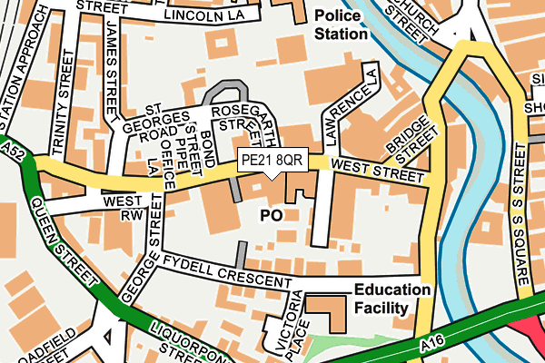 PE21 8QR map - OS OpenMap – Local (Ordnance Survey) PE21 8QR map - OS OpenMap – Local (Ordnance Survey)
